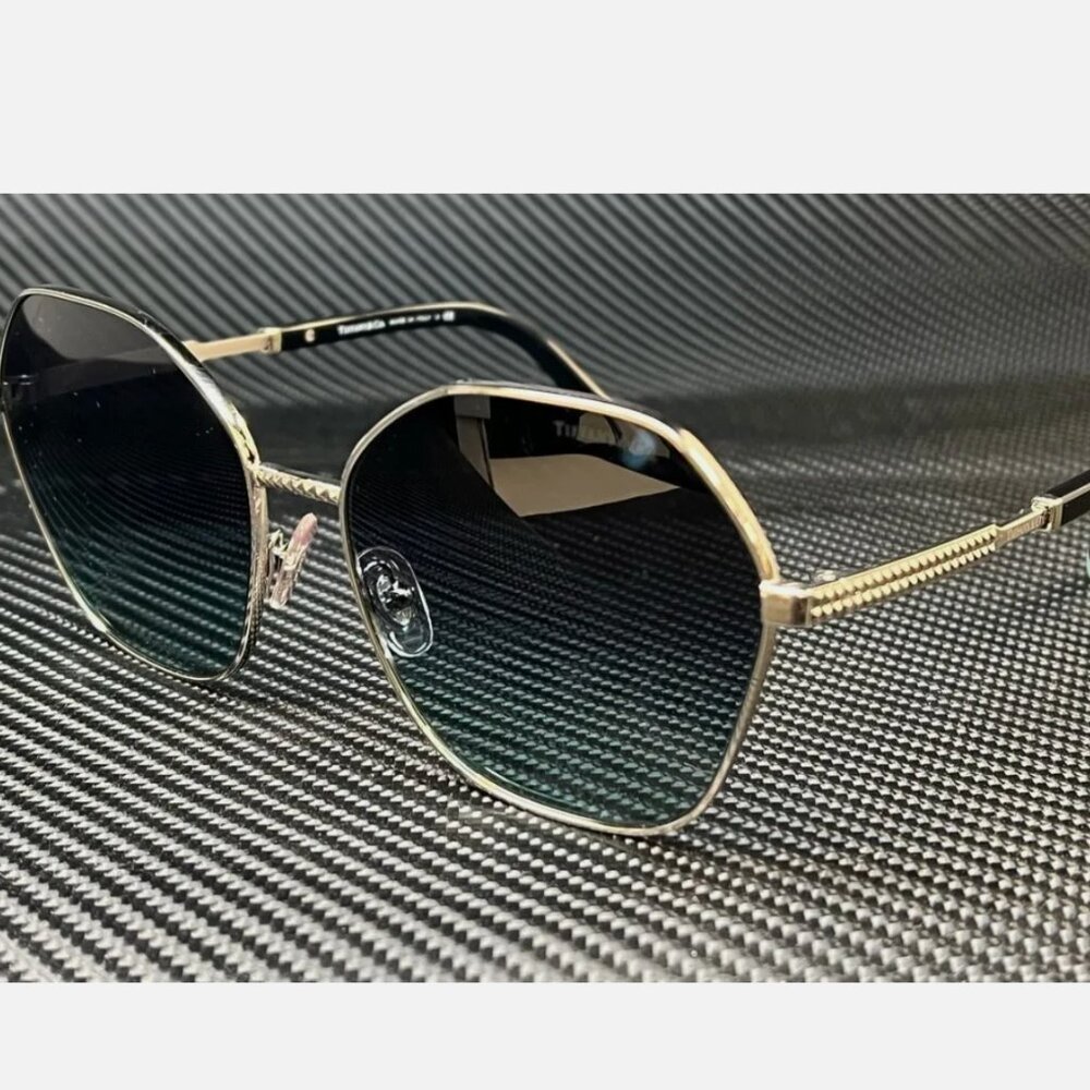 NEW TIFFANY & co. Silver Blue Gradient Women's Sunglasses